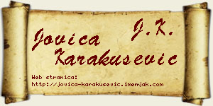 Jovica Karakušević vizit kartica